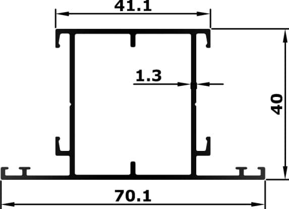 BL-40-06 - Door T-Mullion